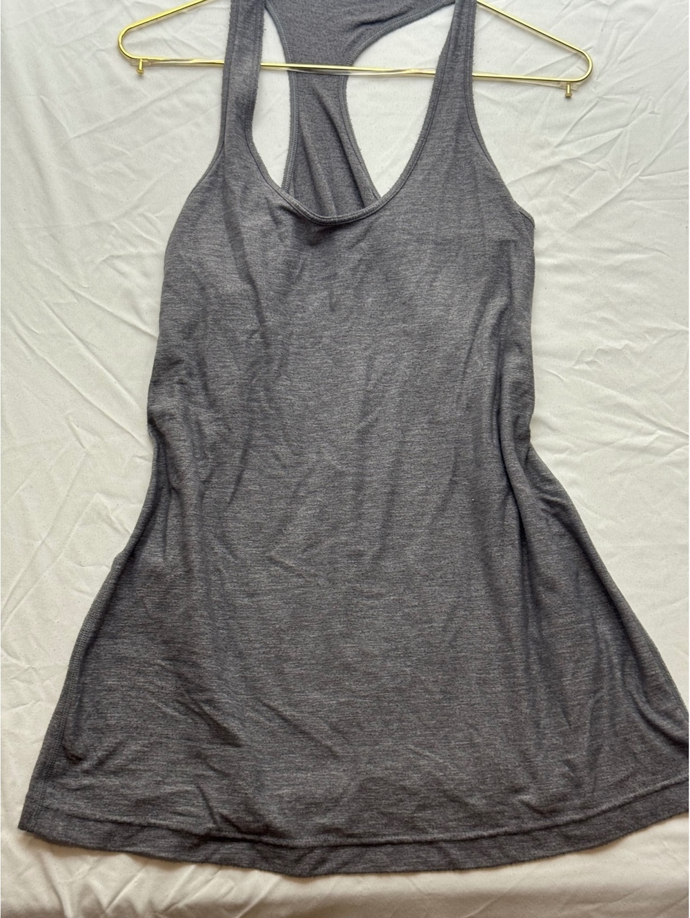 Lululemon Heathered Gray Cool Racerback Tank Top Medium